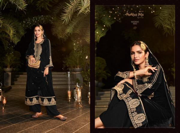 Mumtaz Nazakat Embroidery Wear Winter Pashmina Velvet Designer Collection